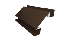 Планка угла внутреннего сложного Блок-Хаус новый Grand Line 0,45 ПЭ с пленкой RAL 8017 шоколад (2м)