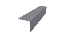 Планка завершающая 50х50 жалюзи Milan 0,7 PE RAL 7004 сигнальный серый (3м)