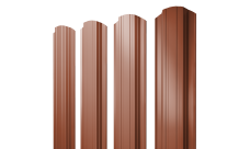 Штакетник Прямоугольный фигурный 0,5 Satin RAL 8004 терракота