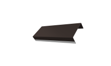 Ламель обратная стартовая/финишная забора жалюзи Texas 53мм для калиток и ворот (с заполнением ламелями 125) Grand Line 0,5 PurPro Matt 275 RR 32 темно-коричневый