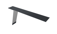 Планка карнизная фальц Grand Line 130х80 0,45 Drap TR lite RAL 7024 мокрый асфальт (2м)