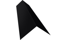 Планка конька плоского 145х145 Grand Line 0,45 PE-Double с пленкой RAL 9005 черный (3м)