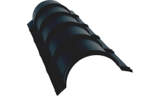 Планка конька полукруглого Grand Line 0,5 Velur X RAL 7016 антрацитово-серый (1,97м)