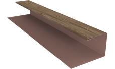 Планка П-образная Экобрус Grand Line 0,45 Print Elite White Wood TwinColor (2м)