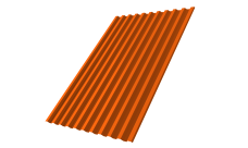 Профнастил С21R Grand Line 0,45 PE RAL 2004 оранжевый