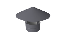 Дымник на трубу круглый d110 0,5 Satin с пленкой RAL 7004 сигнальный серый