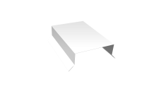 Парапетная крышка прямая 125мм 0,45 PE с пленкой RAL 9003 сигнальный белый (2,5м)