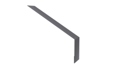 Планка карнизная для мягкой кровли 135х50 Grand Line 0,5 Satin с пленкой RAL 7004 сигнальный серый (2м)