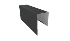 Планка П-образная заборная 17 0,5 PurPro Matt 275 RAL 7016 антрацитово-серый (2м)