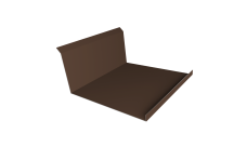 Планка примыкания нижняя 20х122х260х15 0,45 PE-Double с пленкой RAL 8017 шоколад (2м)
