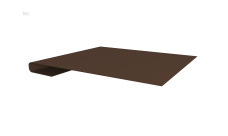 Планка завершающая Grand Line 0,45 Drap ТХ двухсторонний RAL 8017 шоколад (3м)