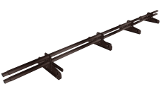 Снегозадержатель трубчатый под фальц Premium 45х25 RAL 8017 (3м)ОЦ