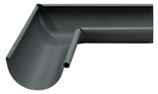 Угол желоба внутренний GL PU Matt 90 гр 125 мм RAL 7024 мокрый асфальт