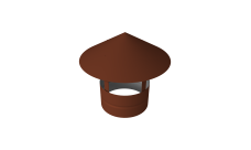 Дымник на трубу круглый d80 0,5 Satin с пленкой RAL 8004 терракота