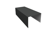 Крышка для забора из сайдинга ЭкоБрус 0,45 Drap TX RAL 7016 антрацитово-серый (2,5м)