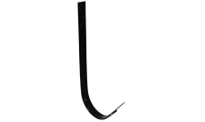 Крюк длинный Grand Line ПУ 125мм RAL 9005 черный