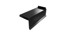 Планка торцевая сегментная Квадро профи Правая 0,45 Drap TX RAL 9005 черный