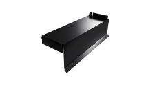 Планка торцевая сегментная Квадро профи Правая стартовая 0,5 Satin RAL 9005 черный