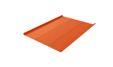 Фальц двойной стоячий Line Grand Line 0,45 PE с пленкой на замках RAL 2004 оранжевый