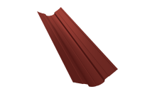 Планка ендовы верхней фигурной 70х70 Grand Line 0,5 Satin с пленкой RAL 3009 оксидно-красный (2м)