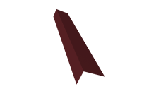 Планка на коньковый аэратор 30х20 Grand Line Фартук S8 0,5 Satin с пленкой RAL 3005 красное вино (2м)