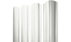 Штакетник Круглый фигурный Grand Line 0,45 PE-Double RAL 9003 сигнальный белый