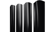 Штакетник Круглый фигурный Grand Line 0,4 PE-Matt-Double RAL 9005 черный