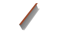Декоративная накладка на столб универсальная 60х60 для забора жалюзи 0,5 PurLite Matt RAL 8004 терракота (2,5м)