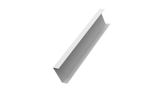 Декоративная накладка на столб универсальная 62х55 для забора жалюзи 0,45 PE RAL 9003 сигнальный белый (1,8м)