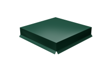 Колпак на столб крышка 390х390мм 0,45 PE с пленкой RAL 6005 зеленый мох