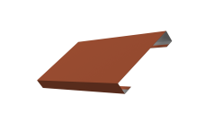 Ламель лицевая 125 забора жалюзи Texas 0,45 PE RAL 8004 терракота