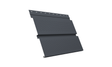 Софит металлический Квадро Брус Grand Line с перфорацией 0,5 Satin с пленкой RAL 7024 мокрый асфальт