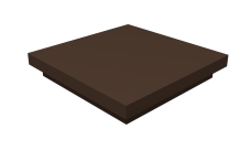 Колпак на столб плоский 390х390мм 0,4 PE с пленкой RAL 8017 шоколад