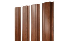 Штакетник Прямоугольный с прямым резом Grand Line 0,45 Print Elite Rowan TwinColor