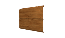 Софит ЭкоБрус new Grand Line без перфорации 0,45 Print Elite с пленкой Golden Wood TwinColor