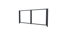 Ворота Жалюзи Texas 1,8х3,6 RAL 7024 без заполнения (ламель 150 мм)