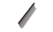 Декоративная накладка на столб универсальная 60х60 для забора жалюзи 0,5 Drap TX RR 32 темно-коричневый (2м)