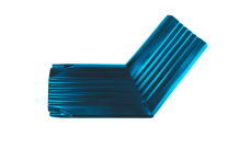 Колено трубы гофрированное боковое правое Vortex Lite 76х102мм PE RAL 5005 сигнальный синий
