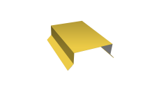 Парапетная крышка прямая 100мм Grand Line 0,45 PE с пленкой RAL 1018 цинково-желтый (2,5м)