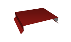 Парапетная крышка прямая 250мм 0,5 Satin с пленкой RAL 3011 коричнево-красный (3м)