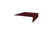 Планка мансардная 0,45 PE lite с пленкой RAL 3005 красное вино (2м)
