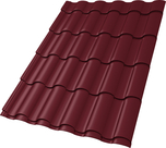 Профиль волновой "Кредо" ("Kredo") 0,45 PE RAL 3005 красное вино