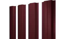 Штакетник П-образный A с прямым резом Grand Line 0,5 Satin Matt RAL 3005 красное вино