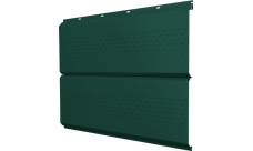 Софит металлический ЭкоБрус new Grand Line c перфорацией 0,45 PE с пленкой RAL 6005 зеленый мох