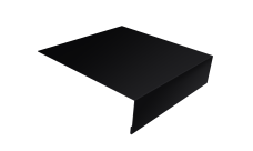 Планка лобовая/околооконная простая 190х50 0,45 PE-Double с пленкой RAL 9005 черный (3м)