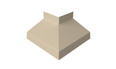 Угол отлива внешний 70 Grand Line 0,45 Drap ТХ с пленкой RAL 1015 светлая слоновая кость