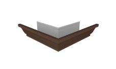 Угол желоба наружный Vortex Lite Matt 130мм RAL 8017 шоколад