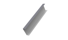 Декоративная накладка на столб универсальная 62х55 для забора жалюзи Grand Line 0,45 PE RAL 7004 сигнальный серый (1,8м)