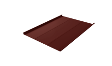 Фальц двойной стоячий Line Grand Line 0,45 PE с пленкой на замках RAL 3009 оксидно-красный