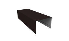 Крышка для забора из сайдинга (Квадро брус, Корабельная Доска, ЭкоБрус new) 0,45 Drap TX RAL 9005 черный (2,5м)